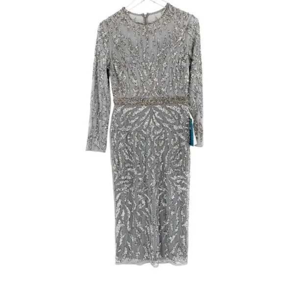 Mac Duggal 5521 Embellished Illusion Sheath Dress NWT - Picture 7 of 7